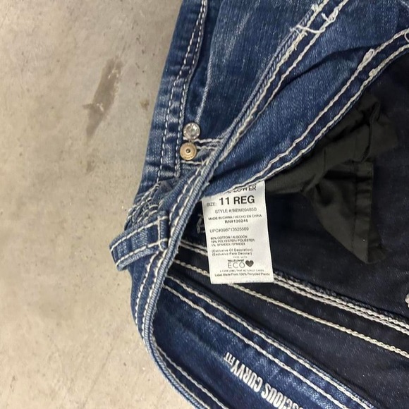 Y2K Dark Wash Flared Wide Leg Bootcut Fall Essential Jeans - Picture 3 of 3